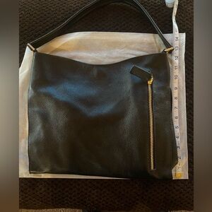 Black Leather Hobo Bag